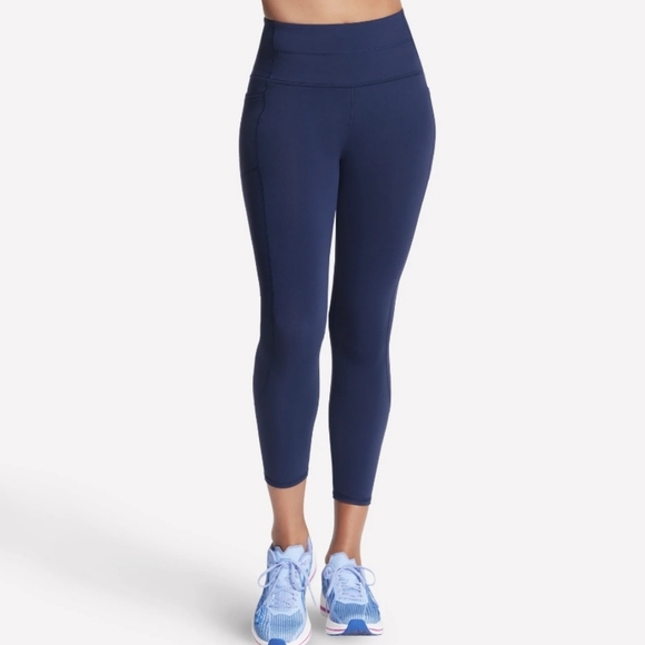 Skechers Pants - Skechers Go Walk 7/8 Deep Blue Active Leggings Large